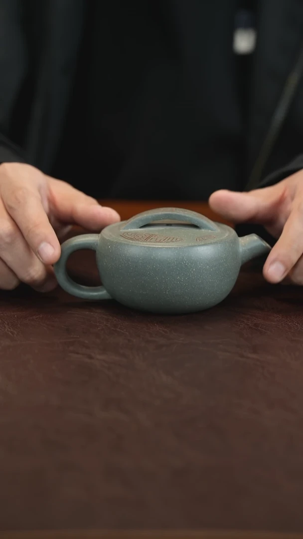茶壶紫砂雪花绿  精品