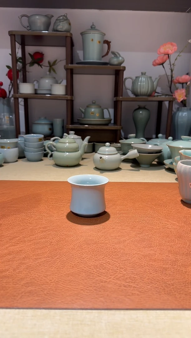 其他034束腰杯 主人杯闻香杯品茗杯 仿古月白釉瑕疵一