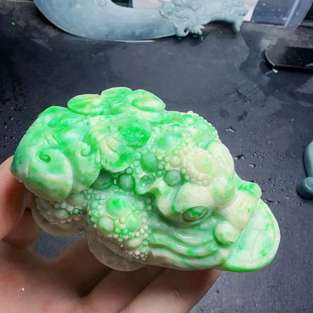 直播间咨询链接！！白底青金蟾摆件，请勿直拍！！！