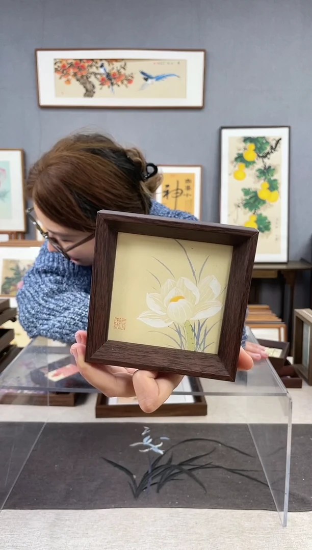 【闪购商品】国画刘凤娜-5寸-小摆台作品-荷花