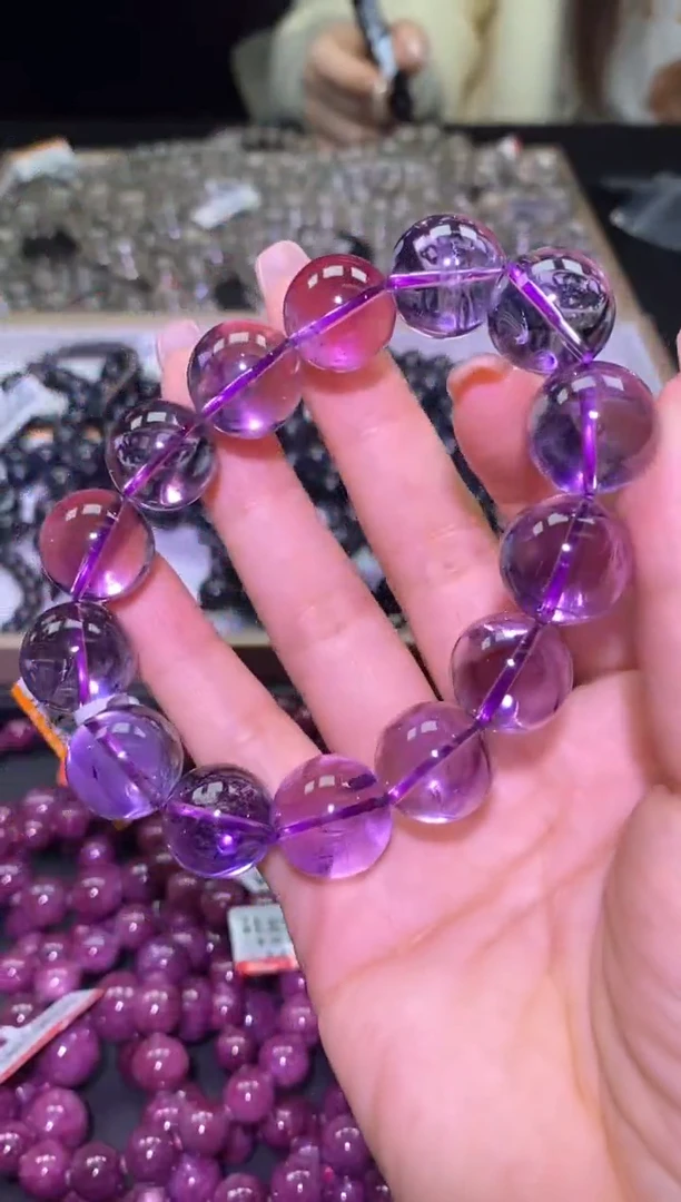 未镶嵌手链水晶紫水晶单圈-A15-多样性发其一