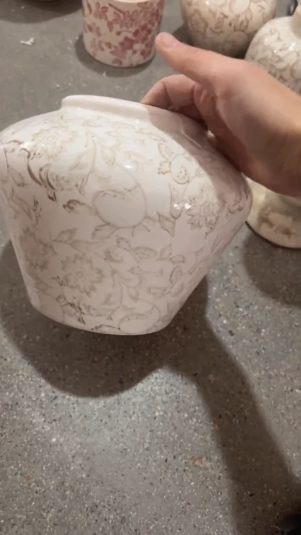 【闪购商品】陶瓷花盆高度17cm内口9cm