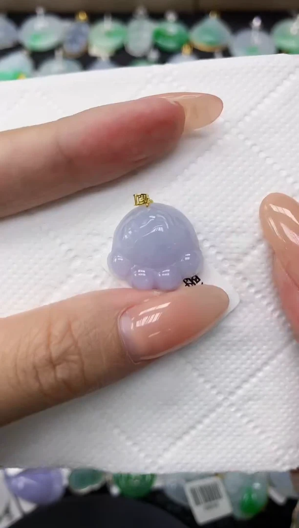 颈饰18K金镶嵌翡翠11111111111