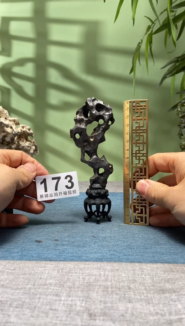 【闪购商品】树脂制品底座 石头是青州玲珑石173号