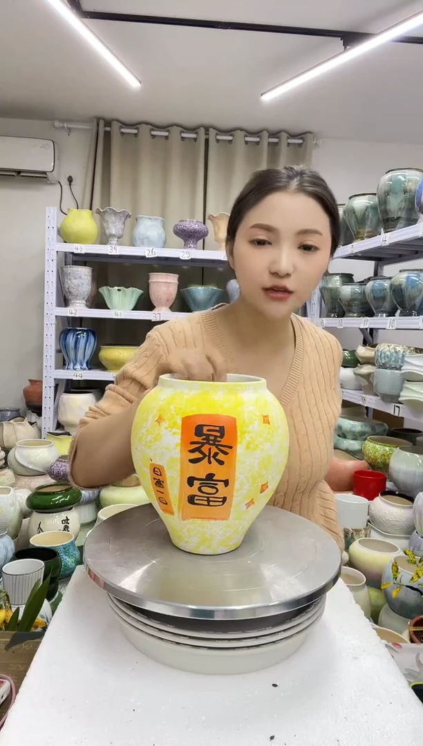 12.29陶瓷花盆直播链接高.     19 口11