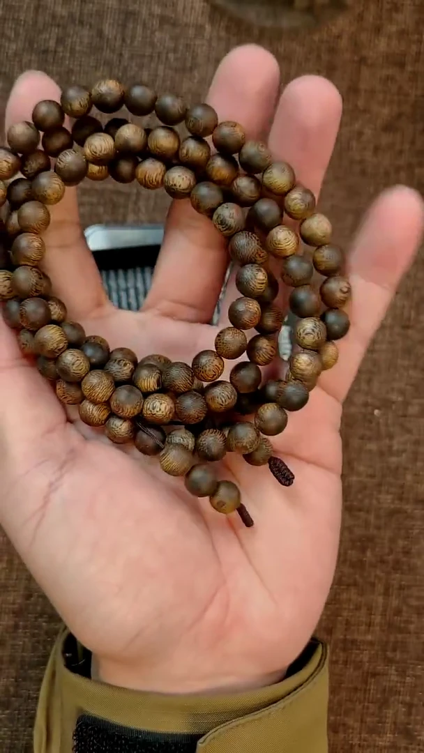 奇楠沉香高油8mm多圈奇楠手串26克＋