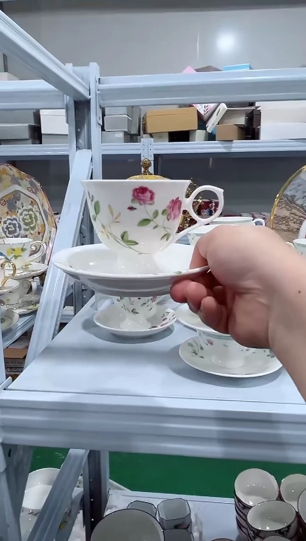 瓷片日用陶瓷（简装）咖啡杯一套