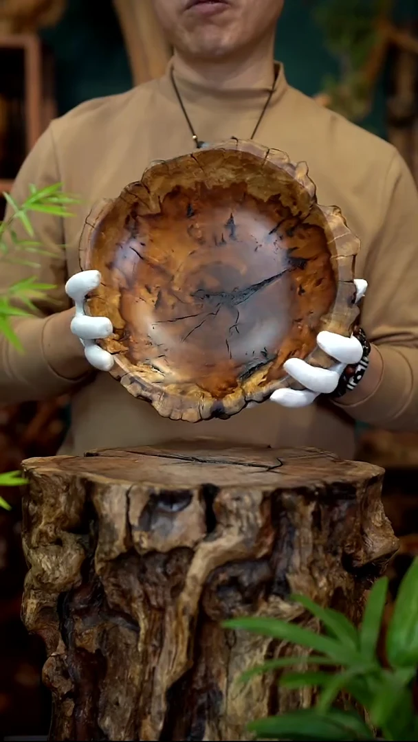 木雷击枣木果盘