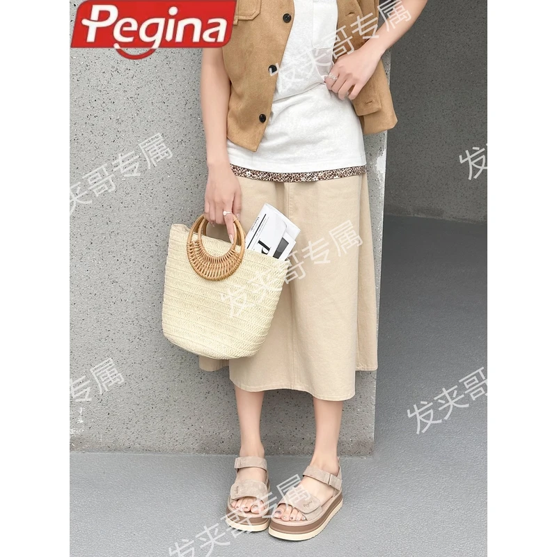 （古罗马）2025新款圆头露趾魔术贴休闲罗马厚底一字凉拖鞋68006-1