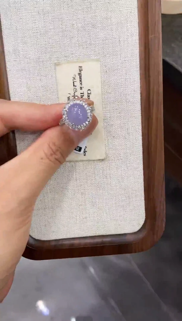 银S925镶嵌挂件翡翠戒指