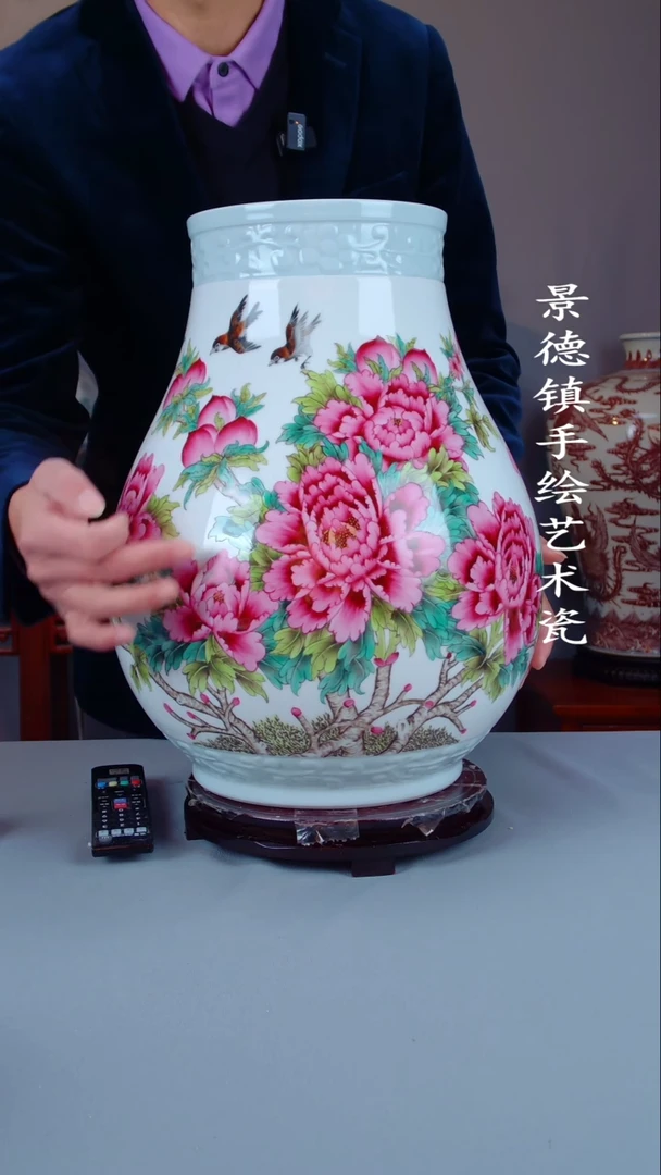 摆件陶景德镇手工手绘陶瓷摆件27