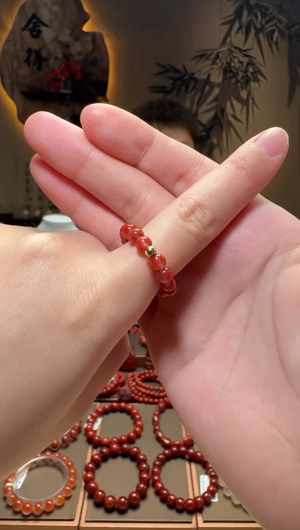 未镶嵌戒圈南红玛瑙一个 多样性发货