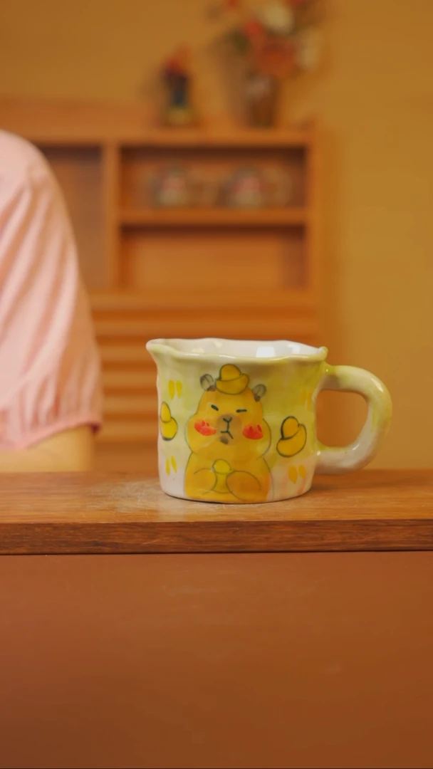 瓷片景德镇手工手绘高温瓷杯子