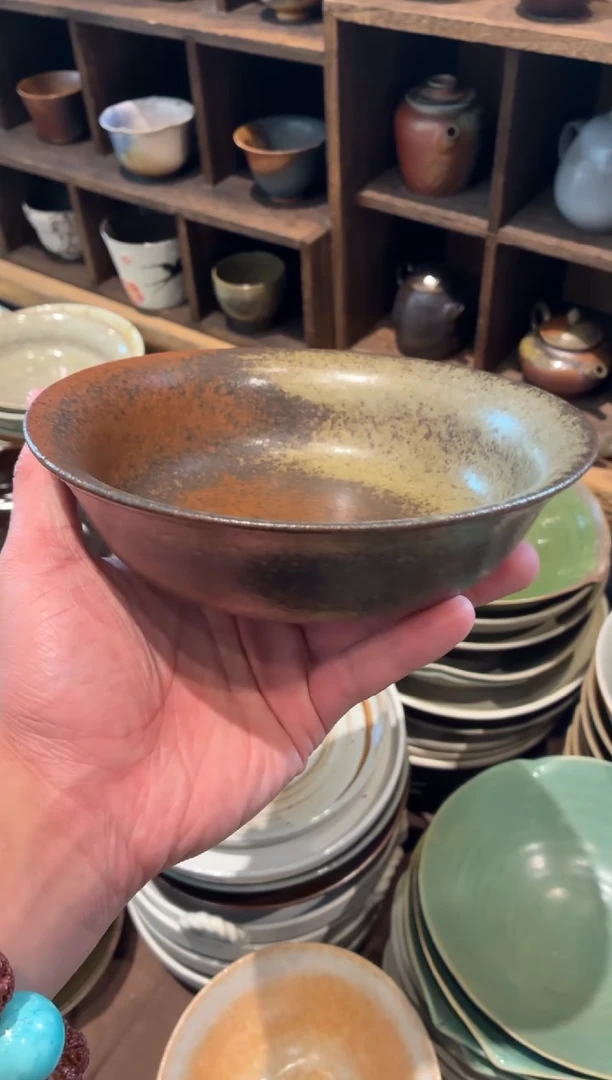 瓷片7寸手作青灰反口碗1个（全量）