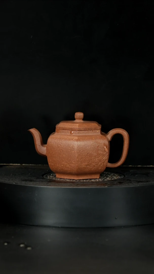 【闪购商品】紫砂茶壶明清老宕口手磨桃花六方宫灯