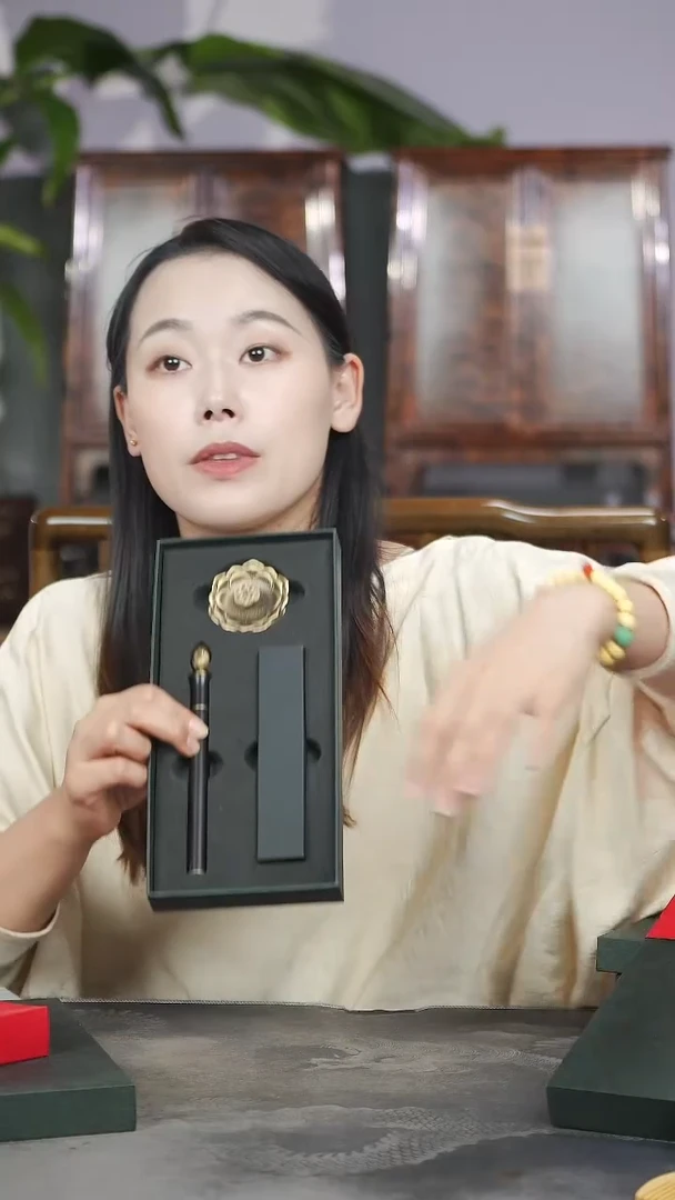 金丝楠铜制香桶香插套装