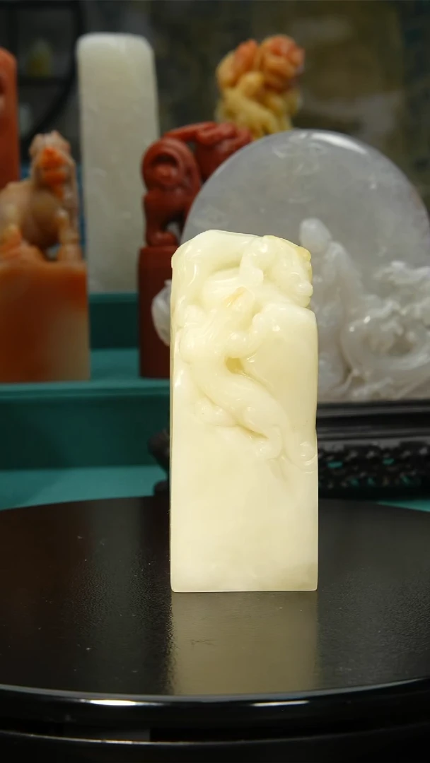 寿山石印石狐***m寿山石1