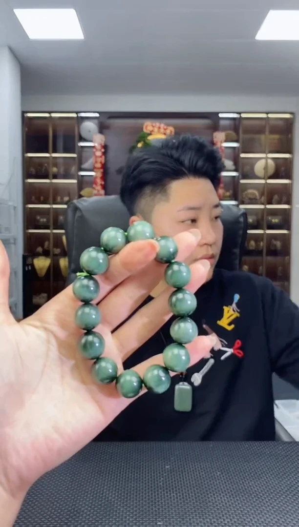 【闪购商品】和田玉手串未镶嵌圆珠卡15
