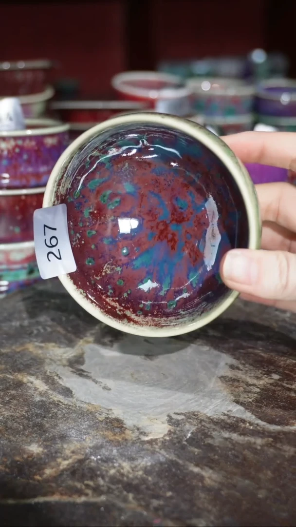 摆件陶精品窑变钧瓷茶器