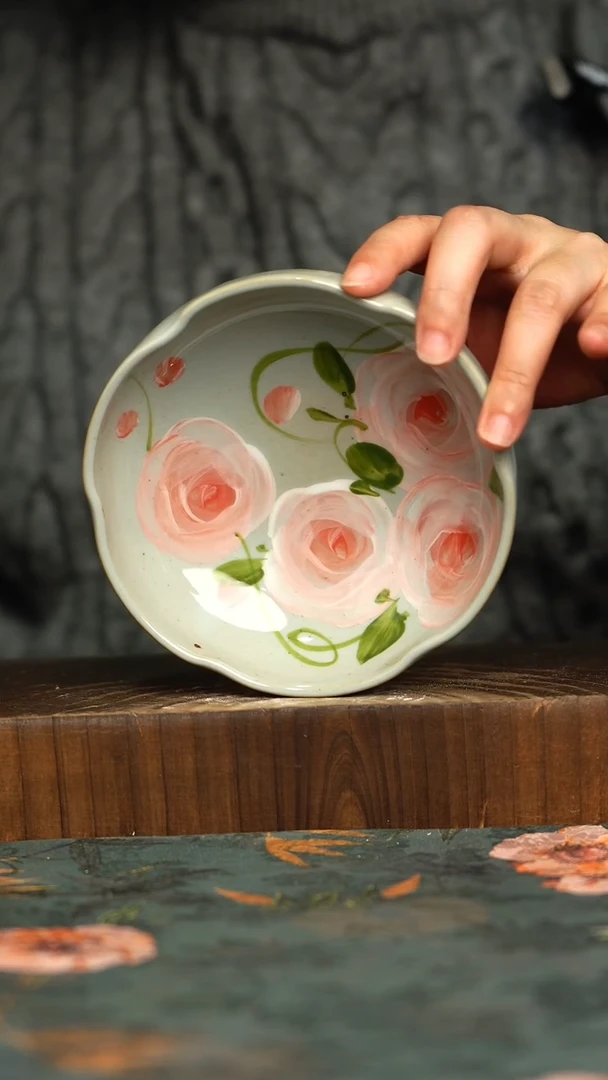 杯釉下彩手工手绘同款陶器