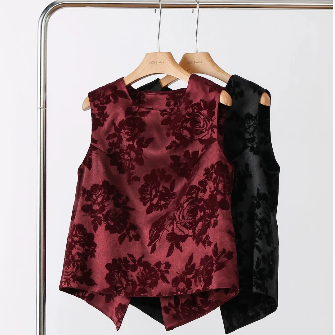 7903女装（7051-7099）领拼接针织连衣裙2024夏款胖mm收腰显瘦