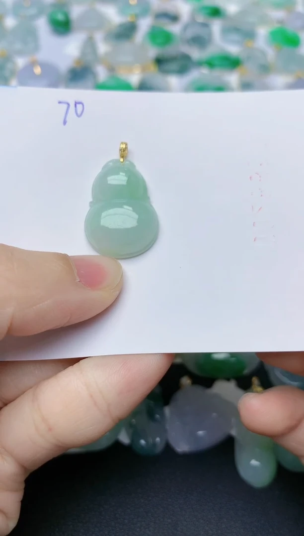 【闪购商品】翡翠颈饰18K金镶嵌天然翡翠A货