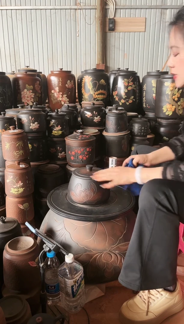 【闪购商品】壶完品 茶叶罐  石瓢 荷花