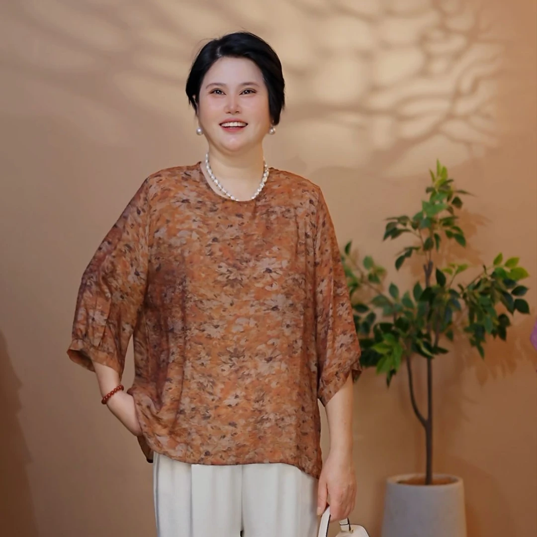 夏季新款时尚气质显瘦百搭衬衫洋气妈妈-98