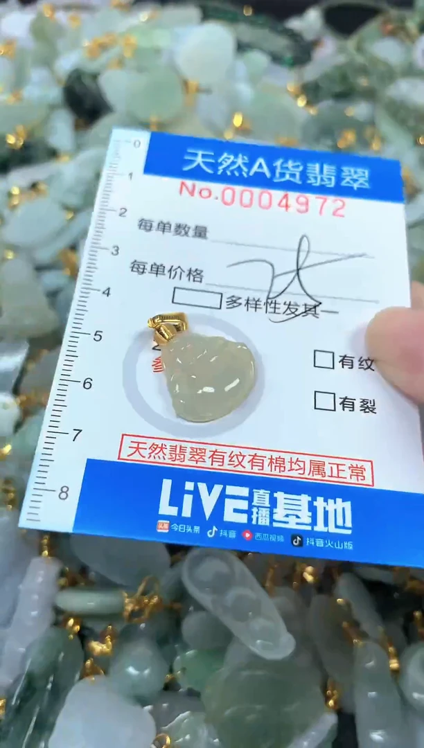 颈饰未镶嵌翡翠净货挂件-4972