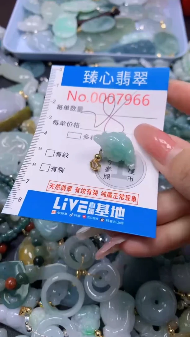 翡翠未镶嵌颈饰7966