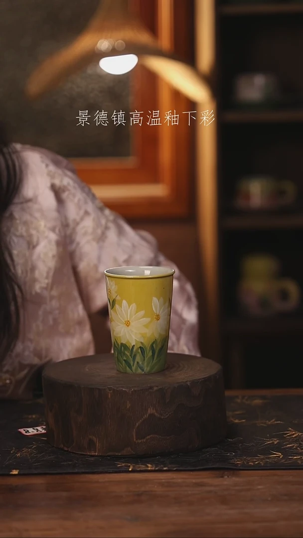 陶瓷景德镇高温釉下手绘陶瓷@L143@