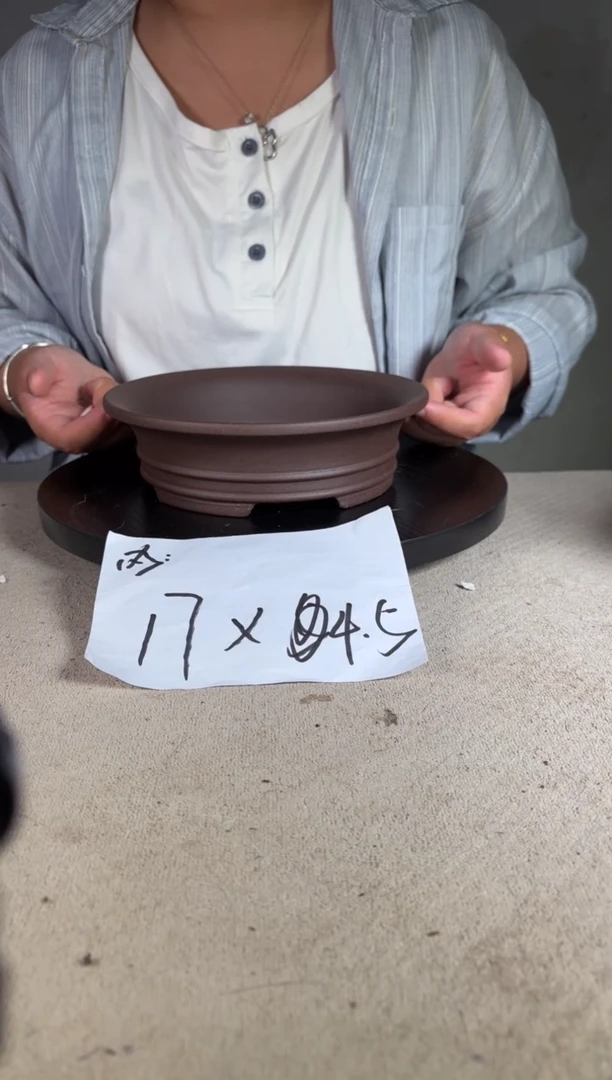 宜兴紫砂花盆小盆