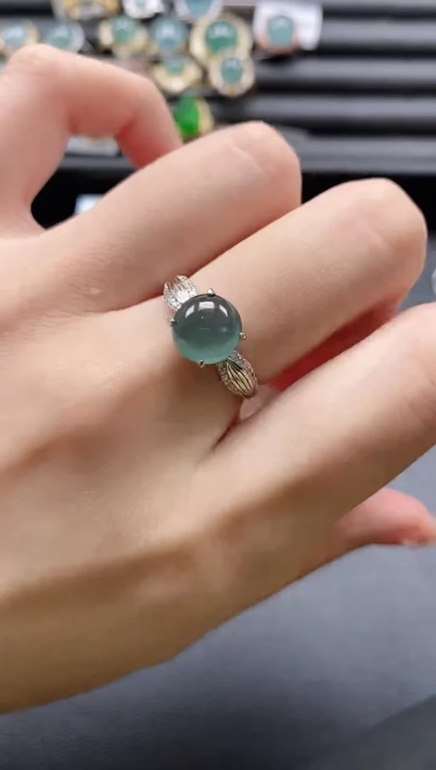 【闪购商品】翡翠戒指银S925镶嵌851151-15