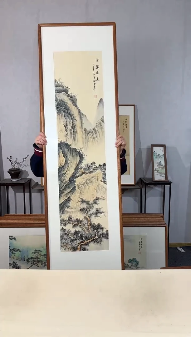 国画手绘*云岭归逸*52*172cm