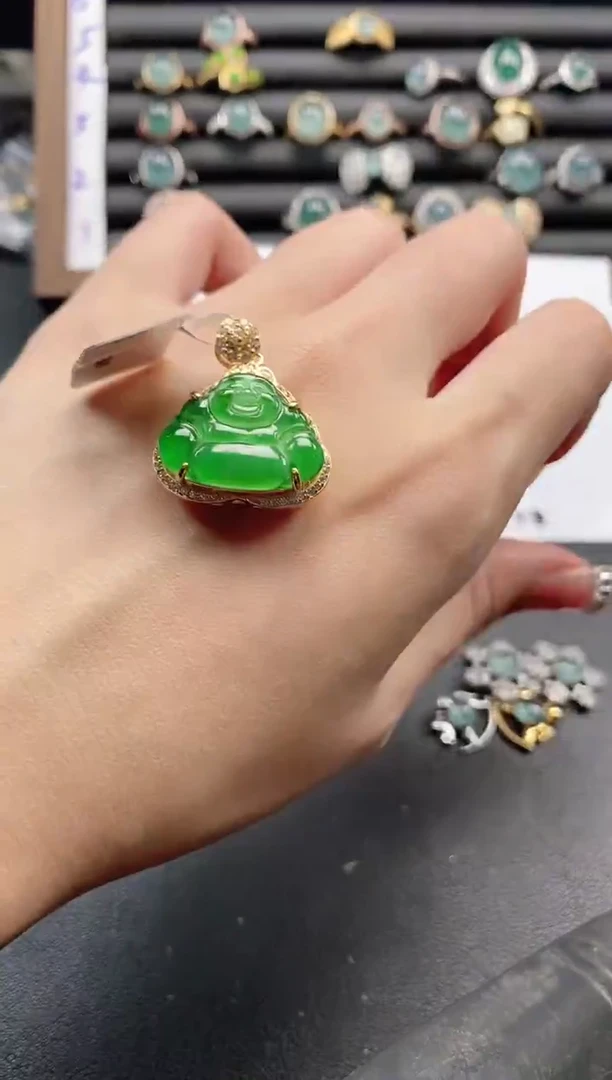 银S925镶嵌戒指翡翠51511