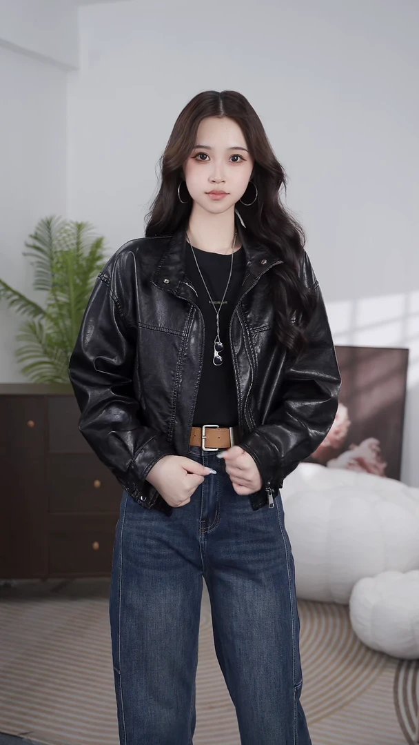 夹克皮衣外套秋季上新女款女装女士皮衣外套2517