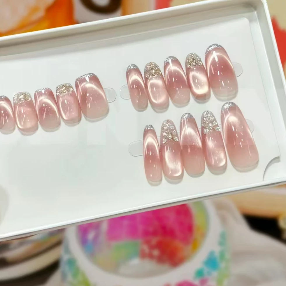 【不遗憾】时尚清新纯欲高级感显白气质成品穿戴式手工美甲