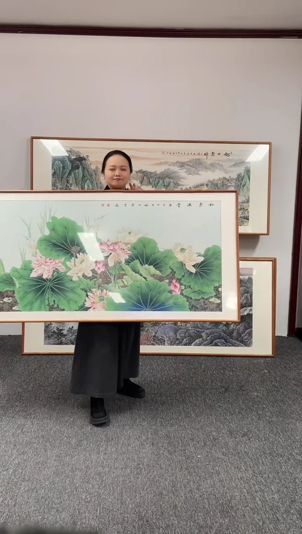 【闪购商品】国画荷花 155*80 手绘作品