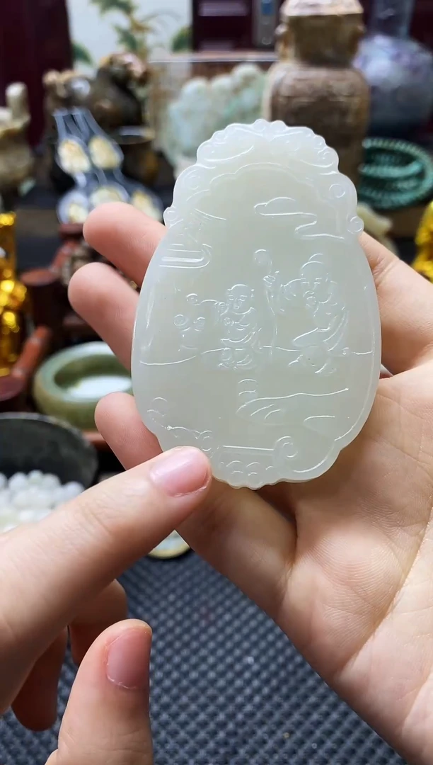 未镶嵌和田玉把件子岗牌