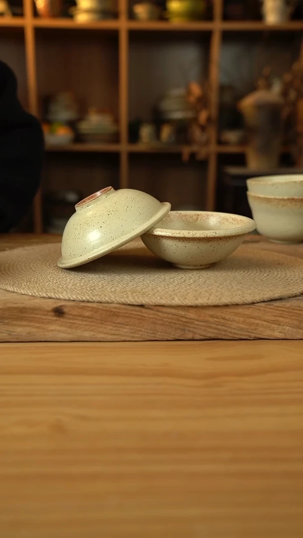 沙漠落日黄系列的帽子碗2个