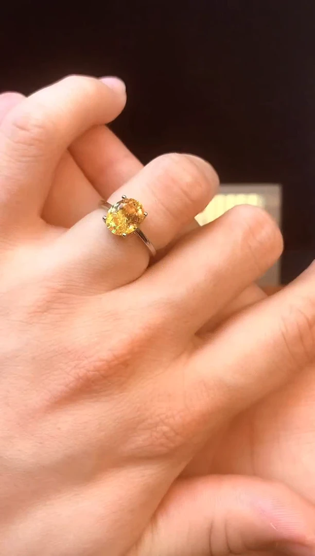 黄晶戒指未镶嵌......