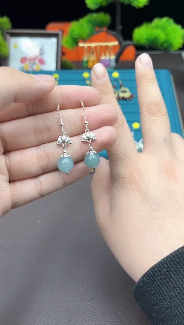 【闪购商品】玛瑙/玉髓耳钉银S925镶嵌237000