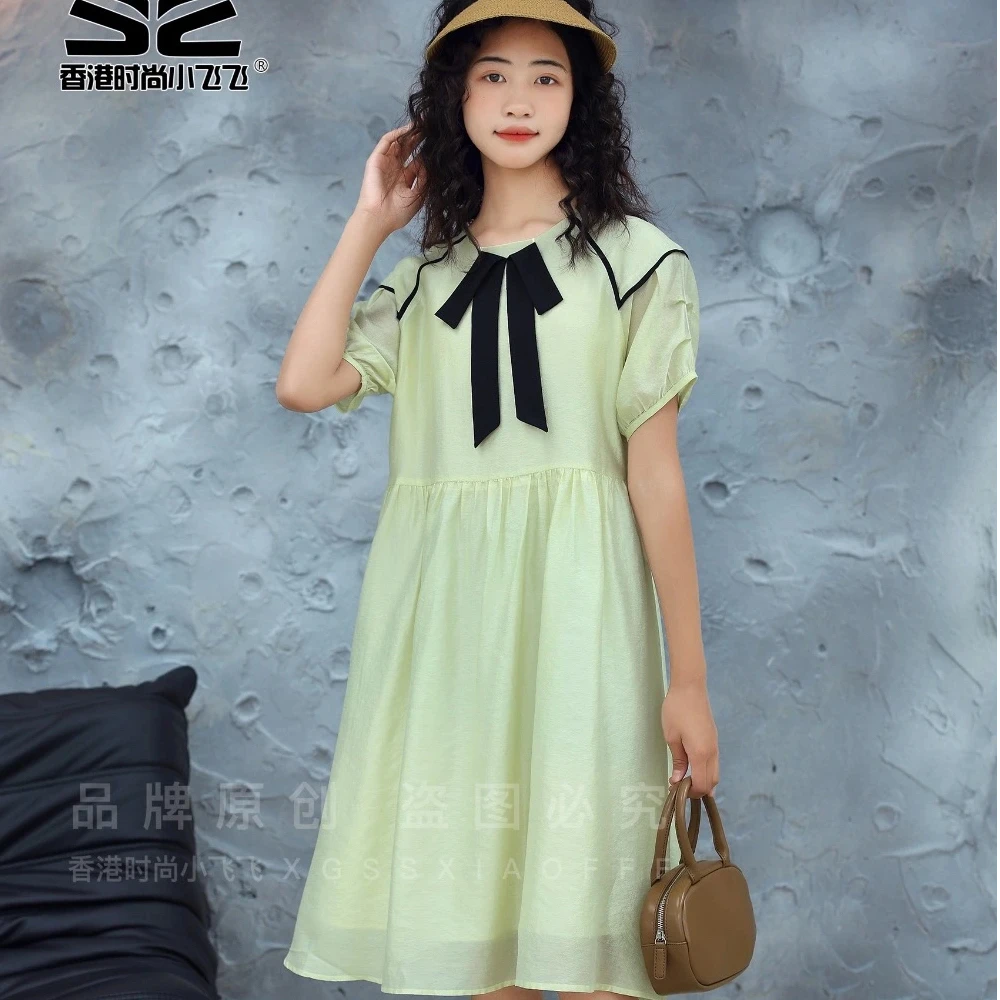 8268高端专享夏款连衣裙绿色（飞飞）