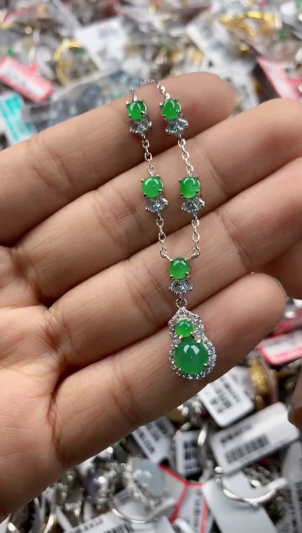 银S925镶嵌戒指翡翠777----4