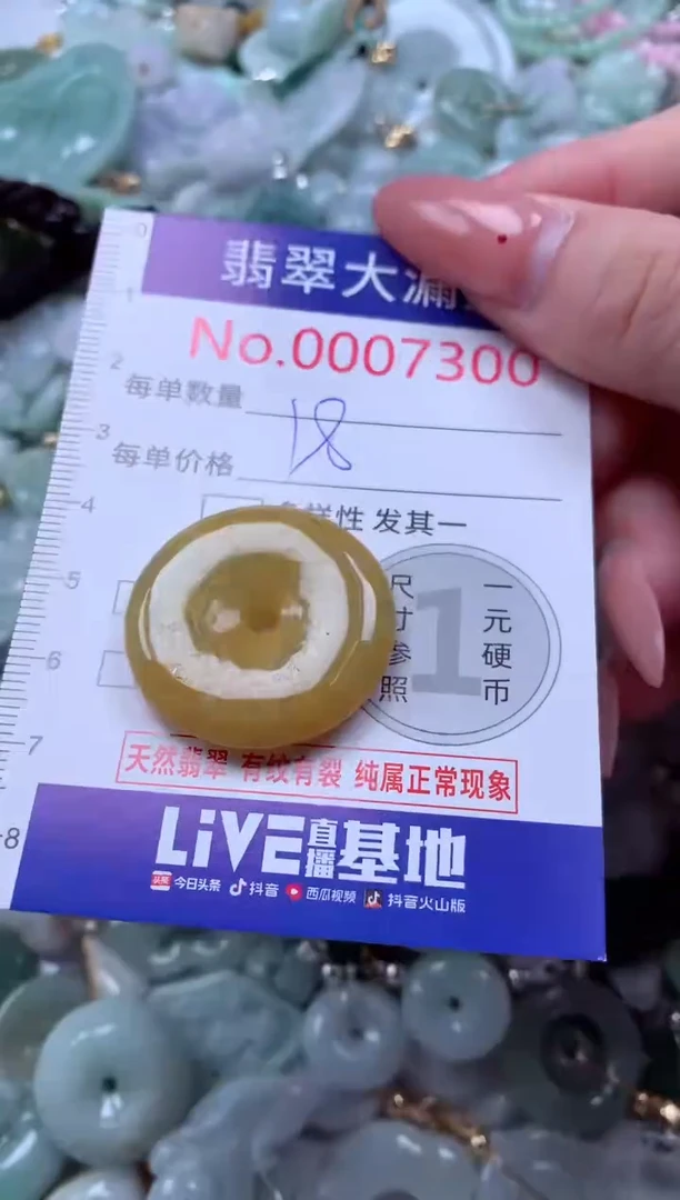 吊坠(不含链)未镶嵌翡翠7300