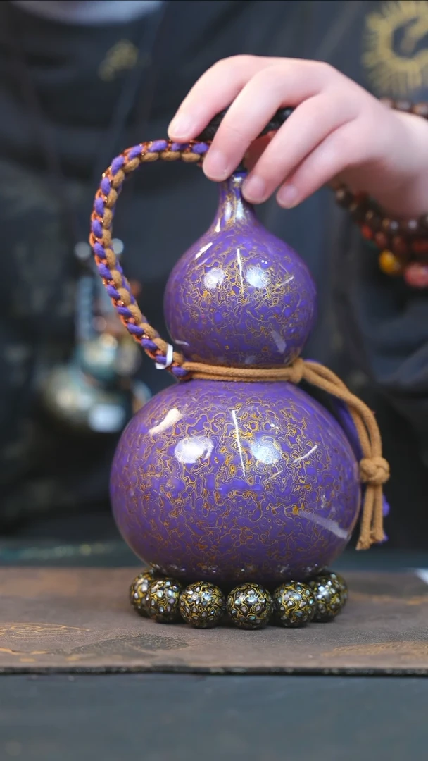 【闪购商品】YJ165漆艺酒葫芦不包手串及旋转底座