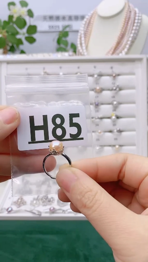 银S925镶嵌无淡水珍珠柏****?H85