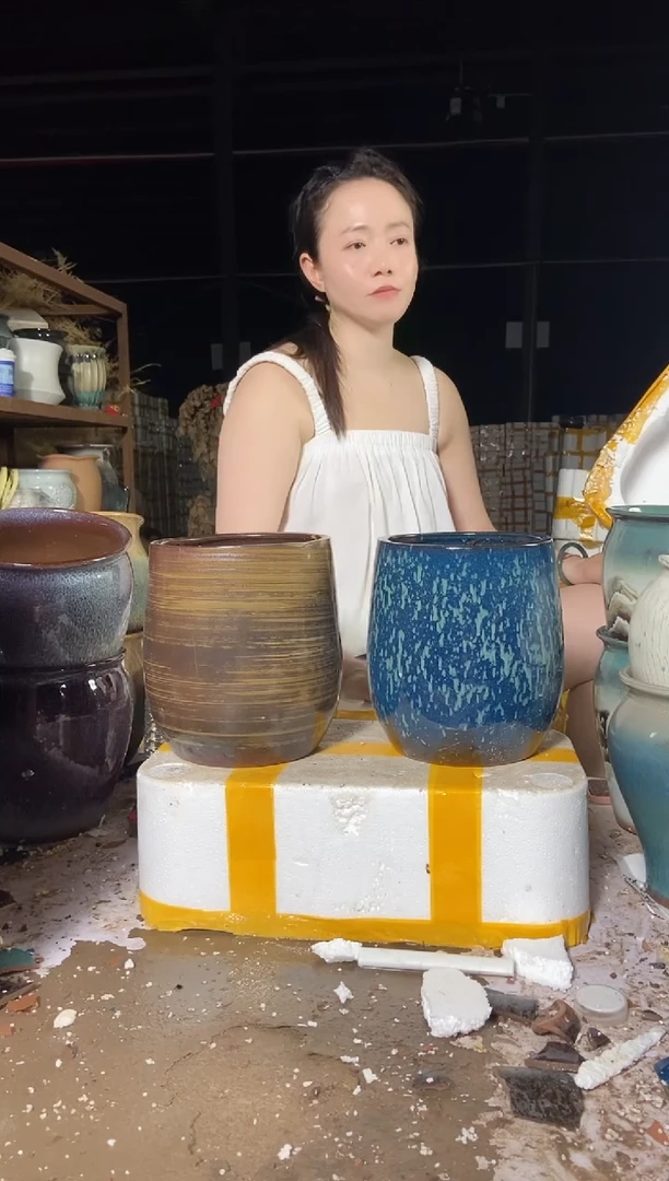 宜兴紫砂粗陶花盆17/22