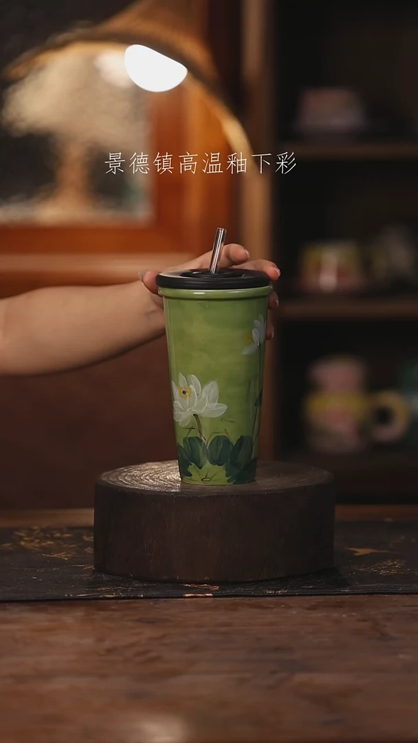 陶瓷景德镇高温釉下手绘陶瓷476