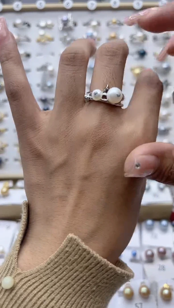 【闪购商品】淡水珍珠戒指合金38